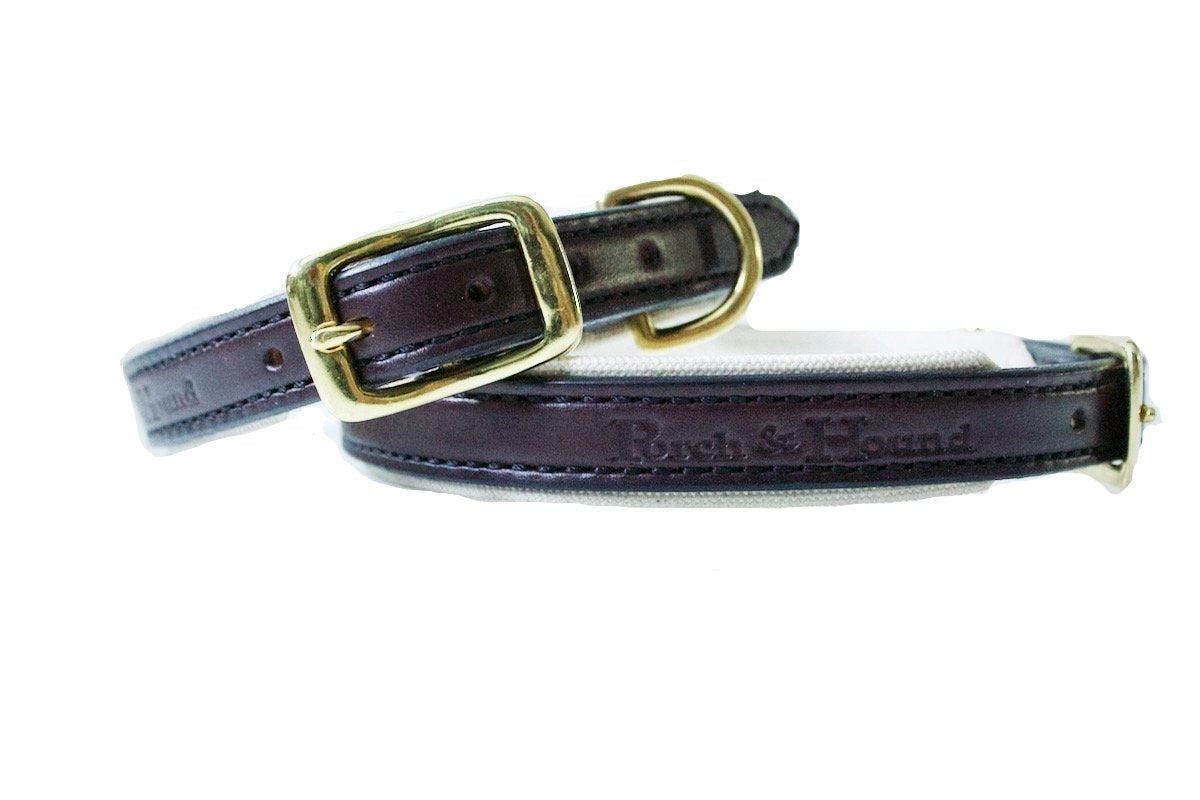 Dog Collar - Havana and Natural